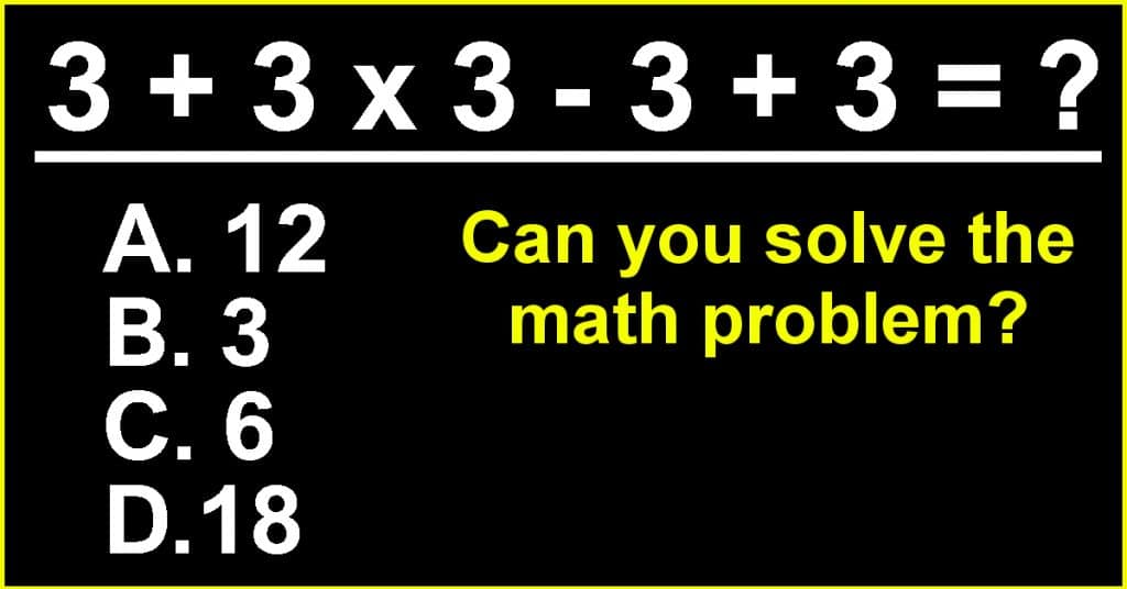 Very few people can solve this math problem without using a calculator