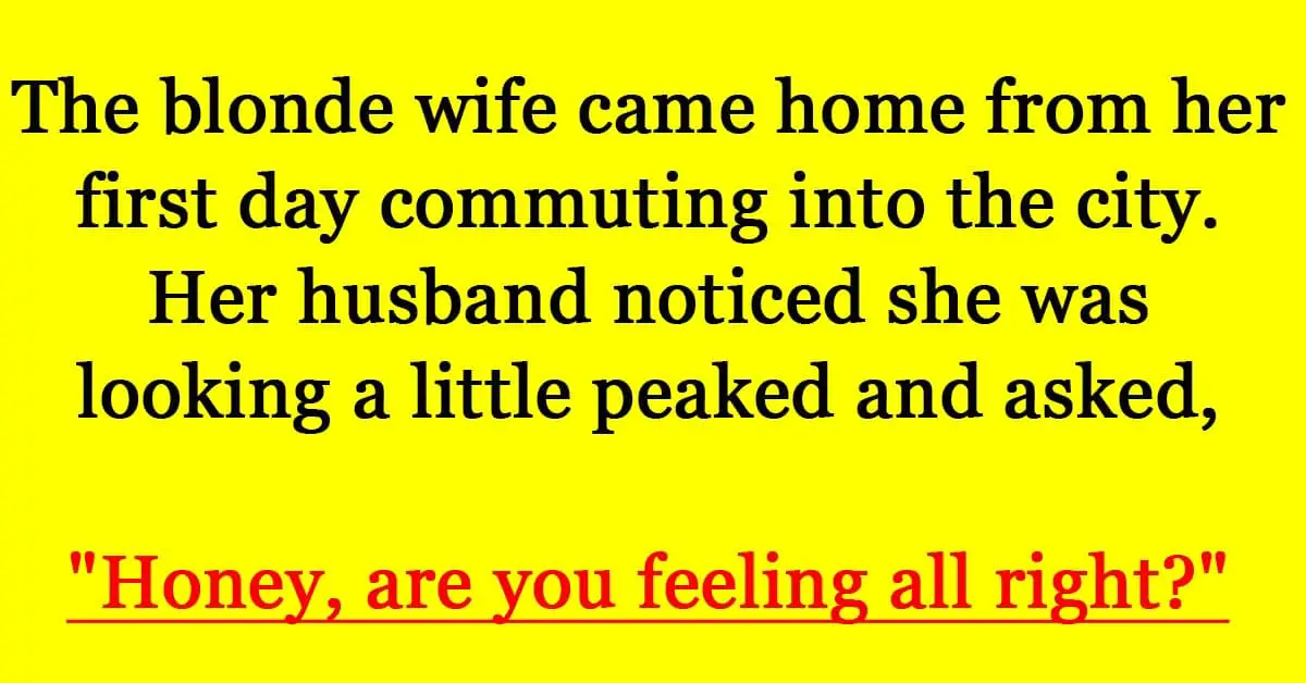 A Blonde on a Train. Funny Blonde Joke of the day