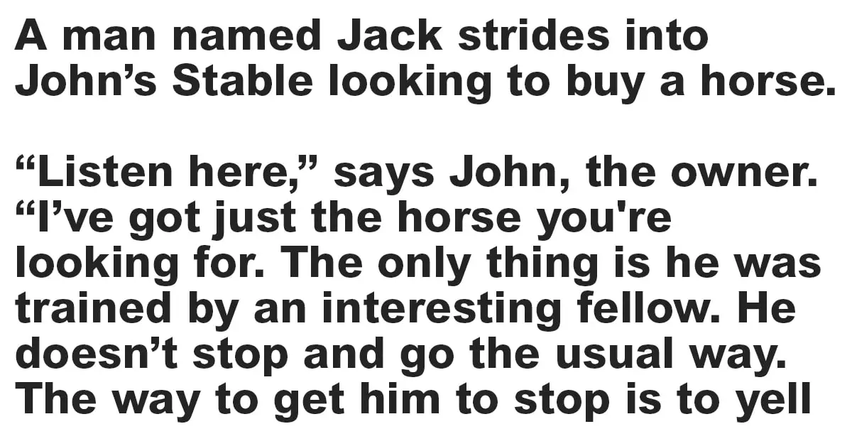 Jack Buys A Horse.