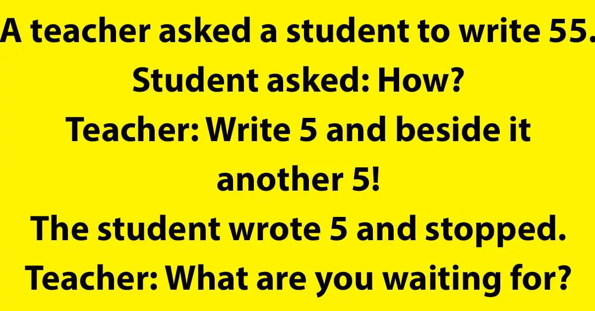 A teacher asked a student to write 55. Student asked: How?