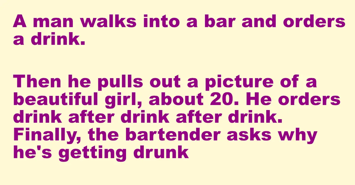 A man walks into a bar and orders a drink.