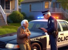 A police car pulled up in front of Grandma Bessie’s house