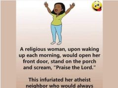 The infuriated atheist neighbor
