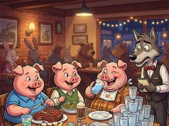 Three Little Pigs went out to dinner one night