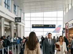 Minutes before our honeymoon flight, my husband announced that his secretary would be joining us